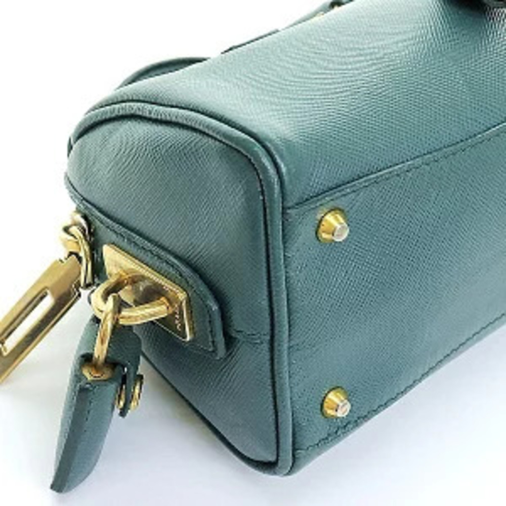 Prada Boston Bag Saffiano Leather Blue - Picture 4 of 6